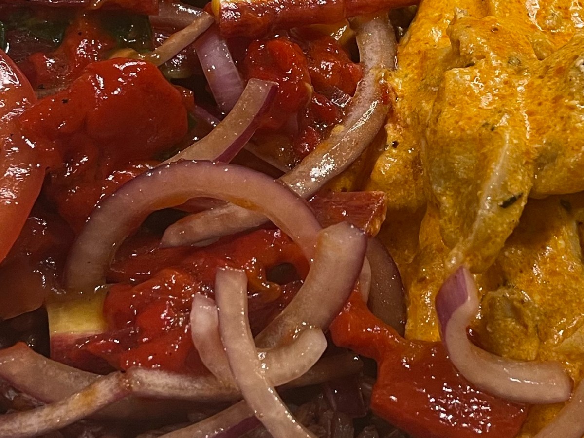 Roasted Red Bell Pepper Chicken with Red&nbsp;Rice